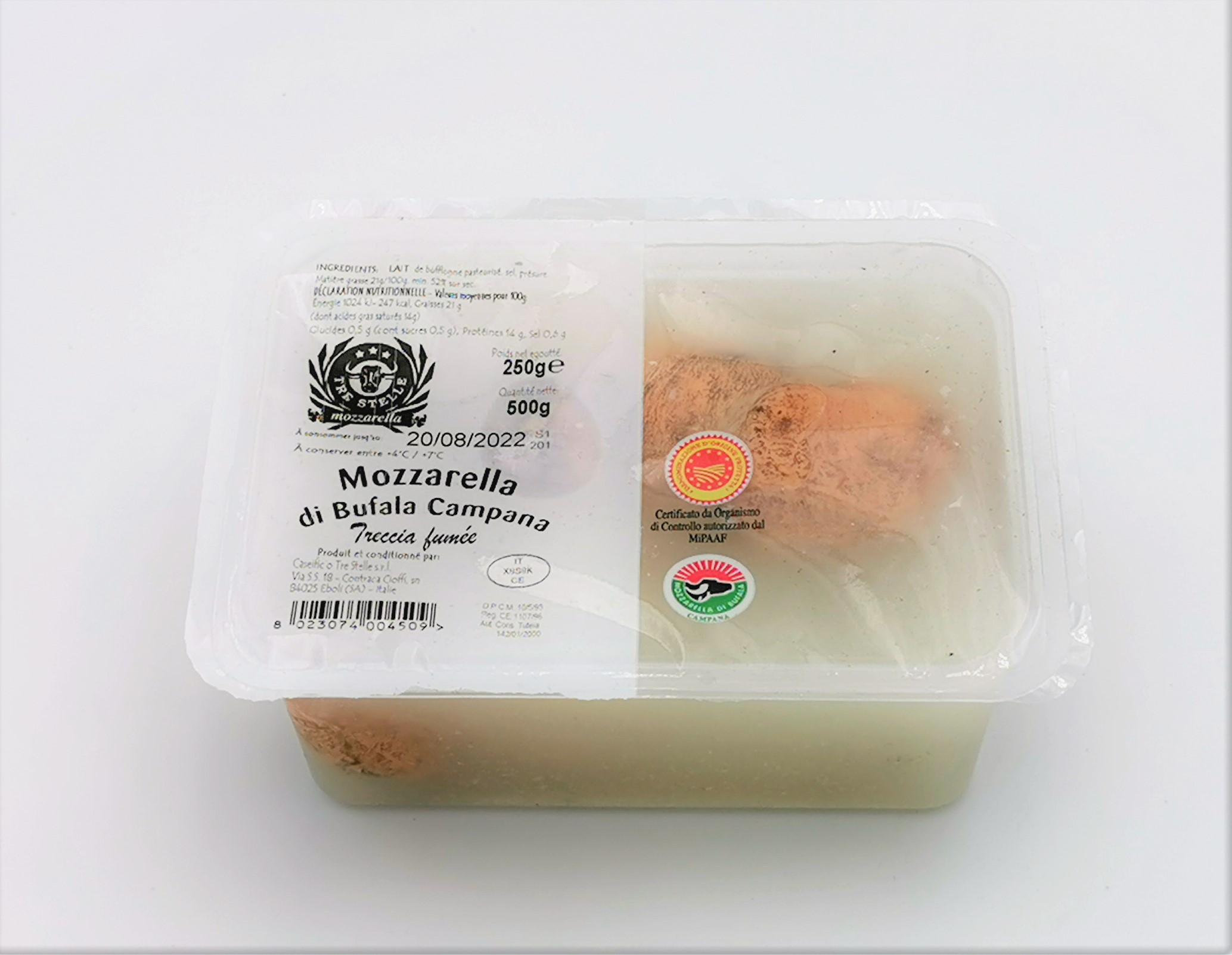 TRESSE MOZZARELLA BUFALA AOP FUMEE 250GR